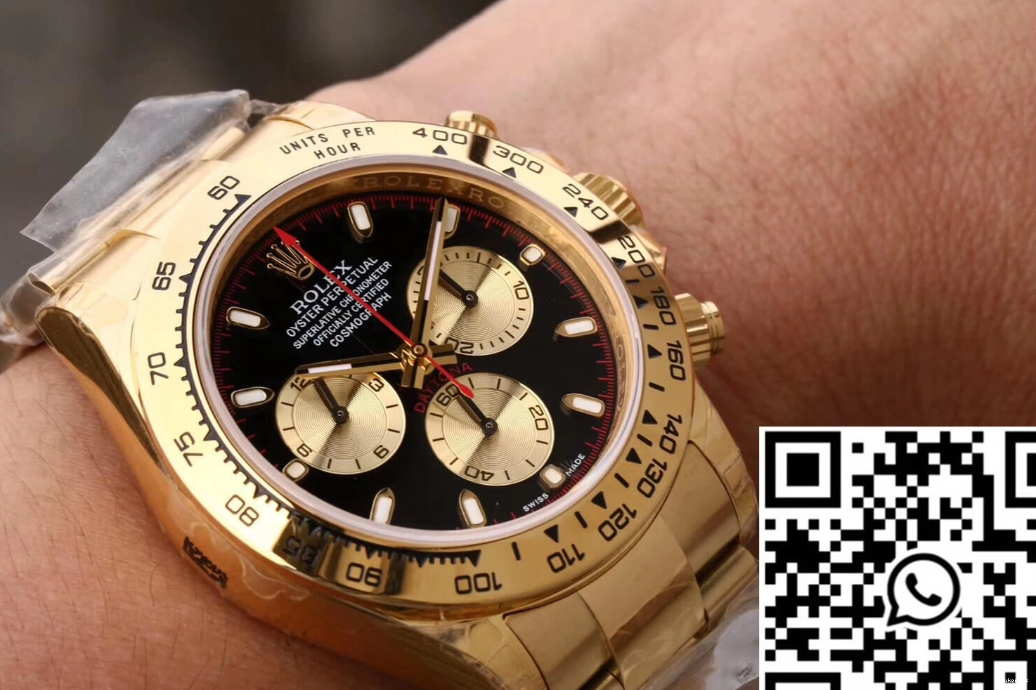 Black JH Rolex M116508-0009 Factory Cosmograph Daytona Dial 0331